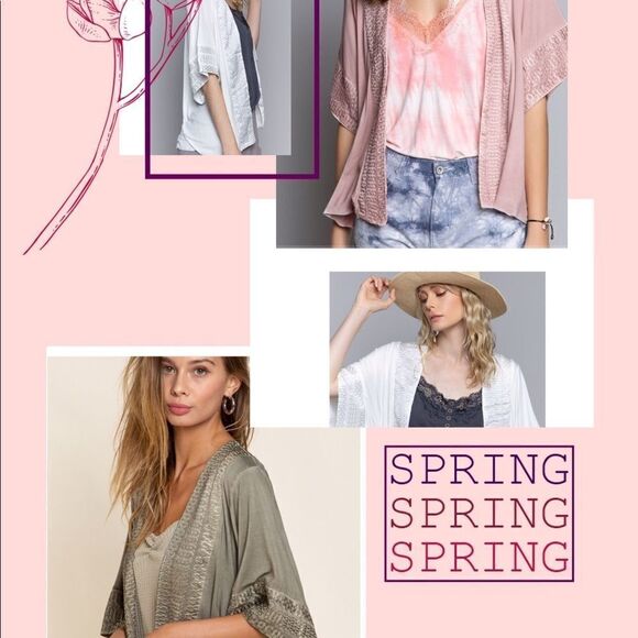 𝅺OFF White oversized knit Kimono with embroidery - Picture 3 of 11